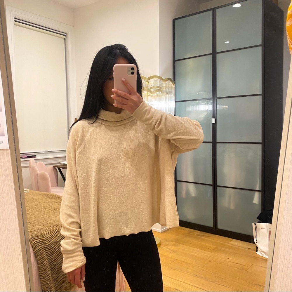Free People Cozy Cowl Neck Sweater - Cream